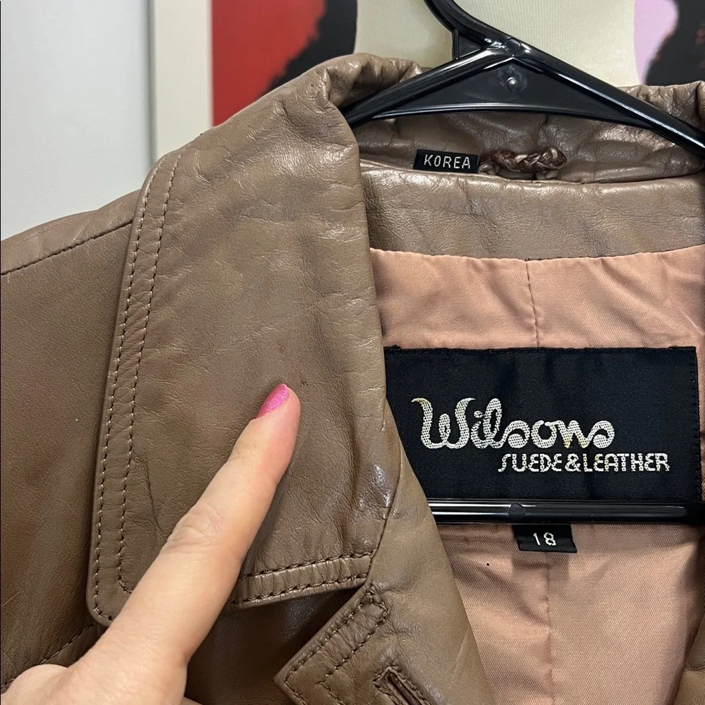 70’s Taupe Brown Genuine Wilson’s Leather Jacket - Picture 17 of 17